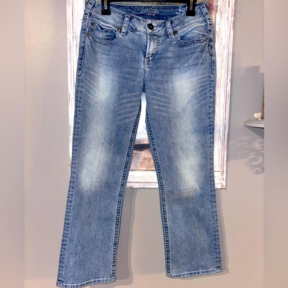 Silver Suki Medium Wash Cropped Capri Jeans Women’s 29 Factory Fade